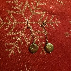 Pandora pearlized charcoal earrings